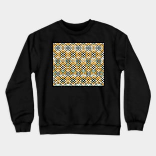 Abstract geometric pattern - bronze, green and black. Crewneck Sweatshirt